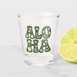 Copo De Shot Estética Personalizada de Praia Tropical Retro Alo