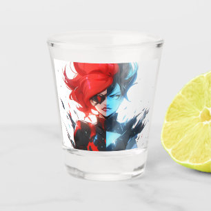 Copo De Shot Estilo Gado de Gelo Vermelho Azul