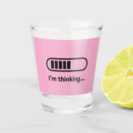 Copo De Shot Estou Pensando... Barra de Progresso Rosa Minimali