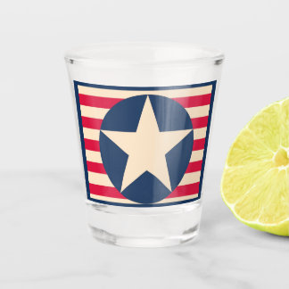 Copo De Shot Estrelas e Listras Patrióticas Vintage