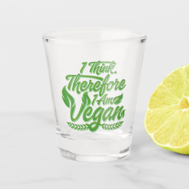 Copo De Shot Eu Acho, Por Isso Sou Vegan (Frente)
