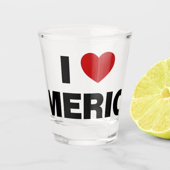 Copo De Shot Eu amo a América (Frente)