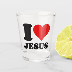 Copo De Shot eu amo a citação de Jesus cristão