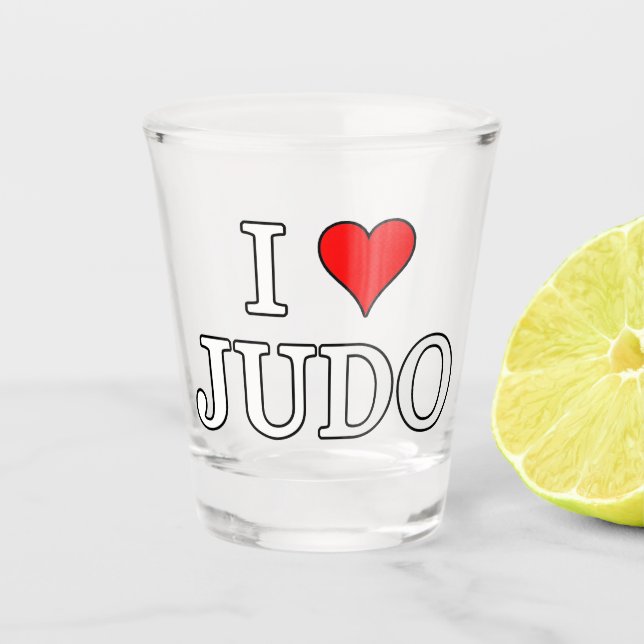 Copo De Shot Eu Amo Judo (Frente)