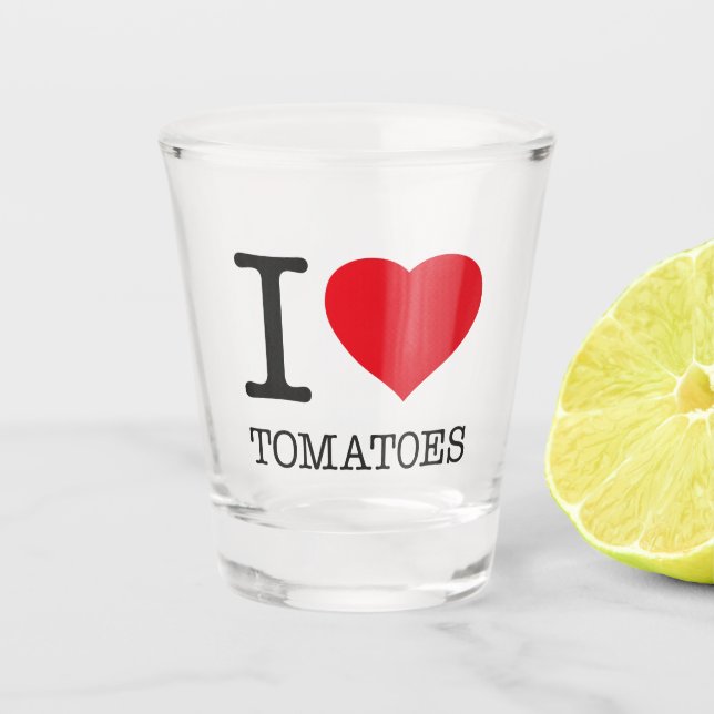 COPO DE SHOT EU AMO TOMATES (Frente)