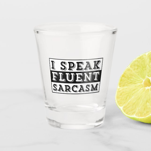 COPO DE SHOT EU FALO SARCASMO FLUENTE (Frente)