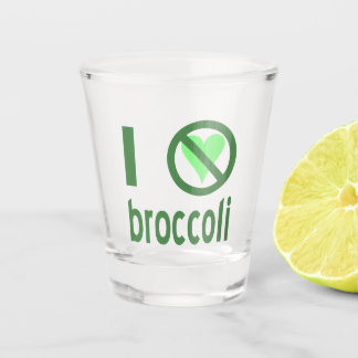 Copo De Shot Eu Odeio Brócolis Texto Verde