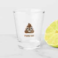 Eu Poi Hoje O Poo Emoji Shot Glass