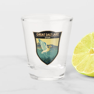 Copo De Shot Excelente Salt Lake American Avocet Viagem Art Vin