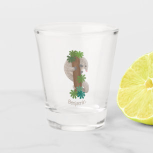 Copo De Shot Exemplo de tamanduá de pangolim feliz e bonito
