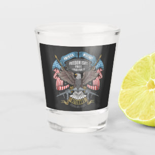 Copo De Shot Exército Americano com Bandeira e Águia