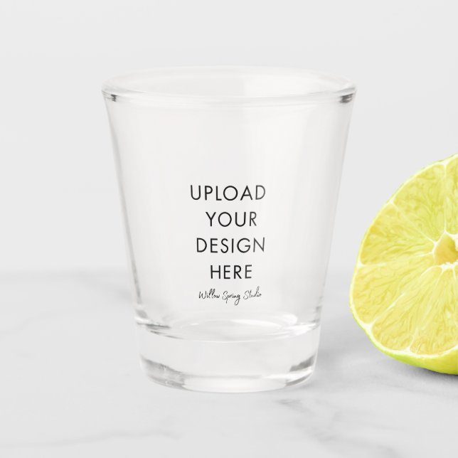 Copo De Shot Faça você mesmo adicione seu próprio design  (Frente)