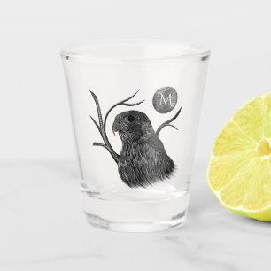 Copo De Shot Falcão Lua Cheia Monograma