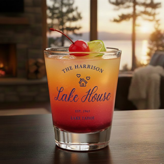 Copo De Shot Family Lake House Coastal Custom Decor (Criador carregado)