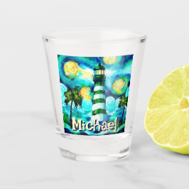 Copo De Shot Farol Tropical Náutica Costeira Personalizada
