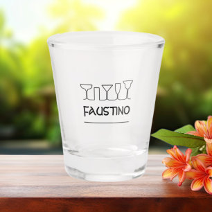 Copo De Shot Faustino Black Line Shot Glass