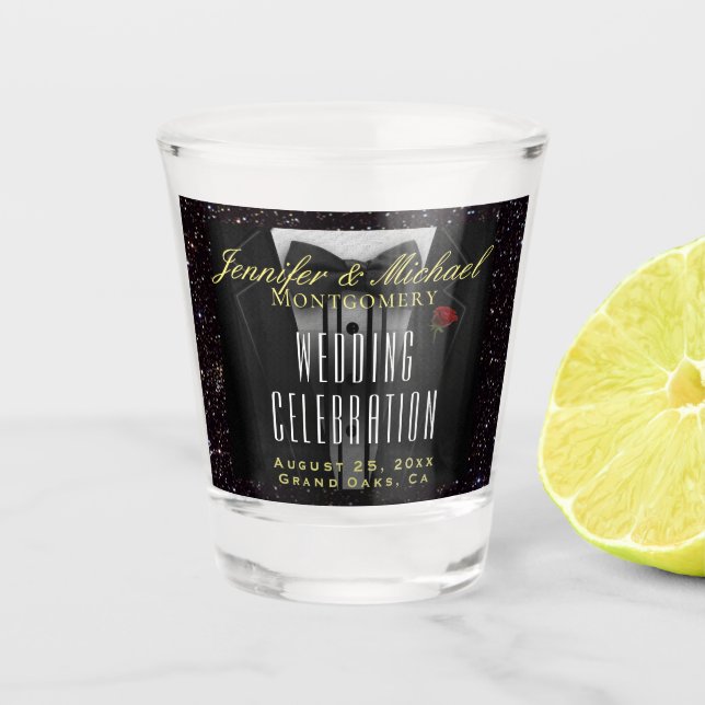 Copo De Shot Favor da recepção de casamento (Frente)