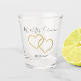 Copo De Shot Favor de vidro feito sob encomenda do casamento -