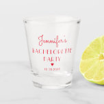 Copo De Shot Favor Personalizado Vermelho Retro para Festa de D<br><div class="desc">Copo de Shot Favor Personalizado Vermelho Retro para Festa de Despedida de Solteira</div>