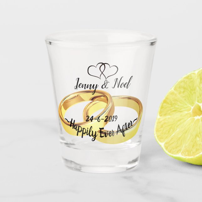 Copo De Shot Favor Wedding personalizado (Frente)