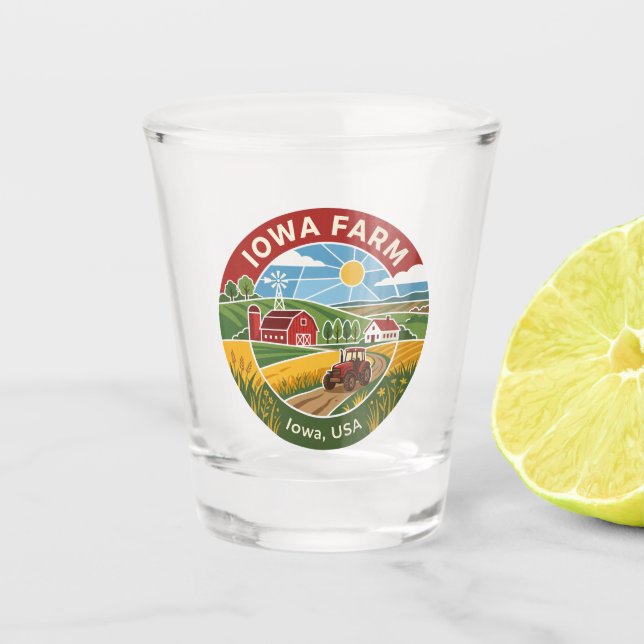 Copo De Shot Fazenda em Iowa (Frente)