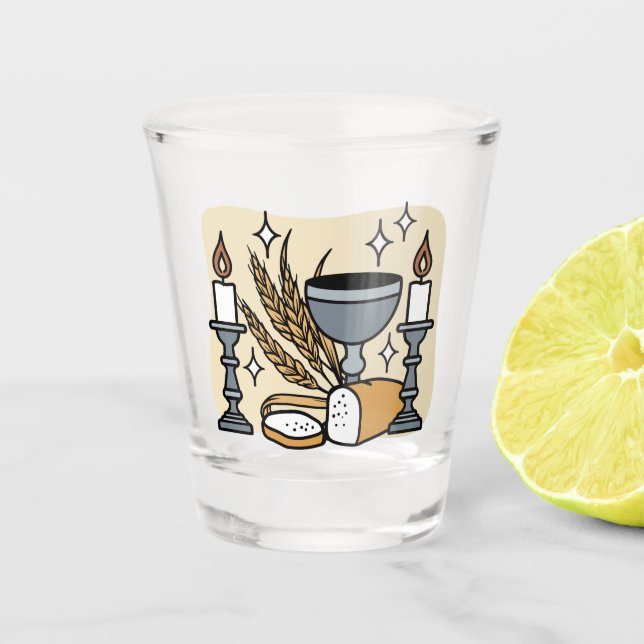 Copo De Shot Fé Espiritual e Graça – Cristão Edificante (Frente)