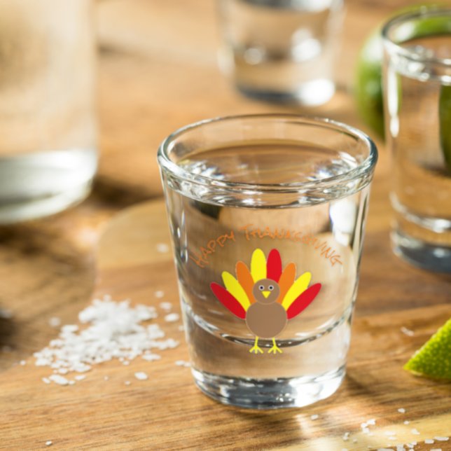 Copo De Shot Feliz Ação de Graças (Criador carregado)