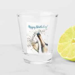 Copo De Shot Feliz Aniversário do Bubble champagne