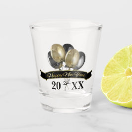 Copo De Shot Feliz ano novo Balões adicionam vidro datilografad