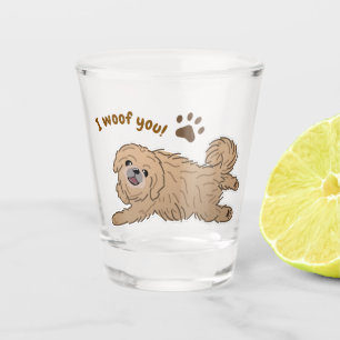 Copo De Shot Feliz Cachorro Pekingês Ao Lover I Wows