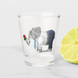 Copo De Shot Feliz Dia dos Namorados dos Elefantes