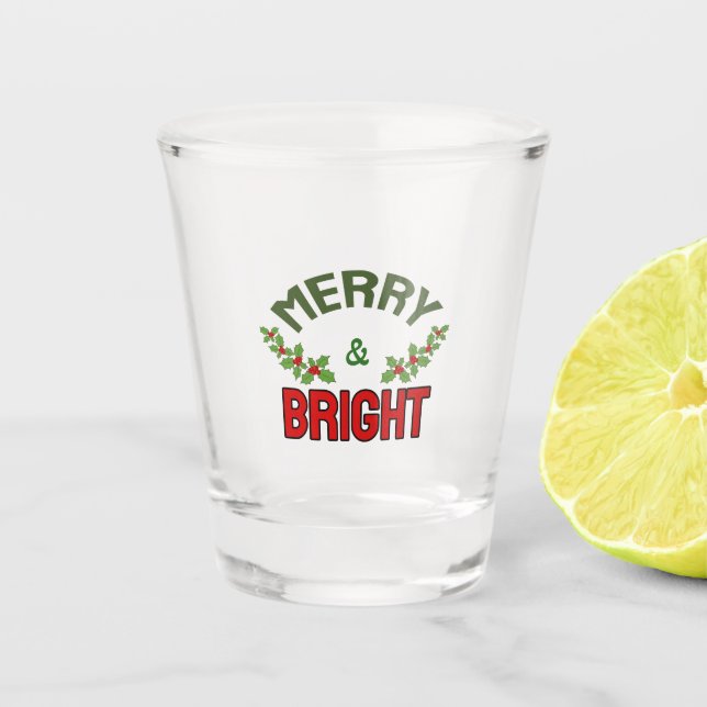 Copo De Shot Feliz e brilho (Frente)