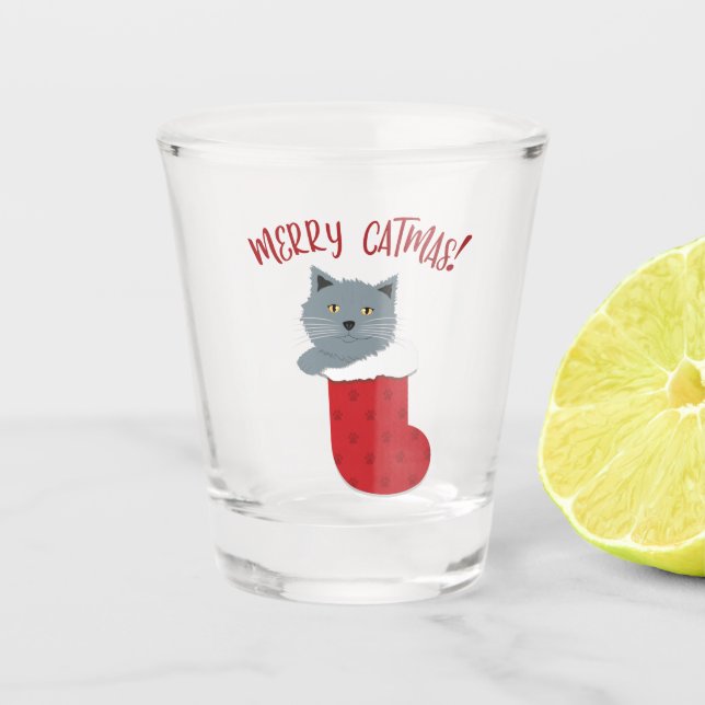 Copo De Shot Feliz Gatmas (Frente)