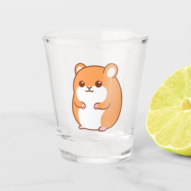 Copo De Shot Feliz Hamster Shot Glass (Frente)