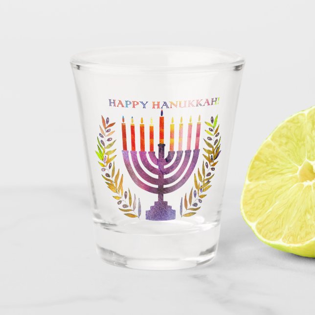 Copo De Shot Feliz Hanukkah Shot Glass (Frente)