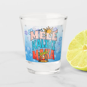 Copo De Shot Feliz Kalikimaka. Retro Natal, Groovy Xmas