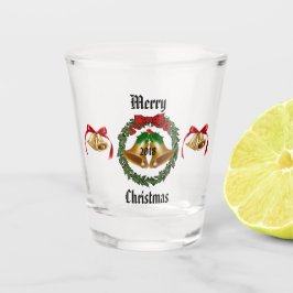 Copo De Shot Feliz Natal arco, grinalda, e Bels