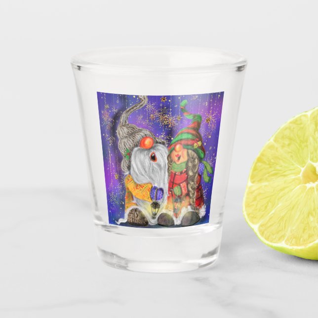Copo De Shot Feliz Natal - Gnomos Shot Glass (Frente)
