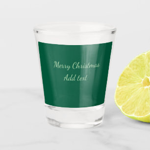 Copo De Shot Feliz Natal verde plano fundo solo feriado