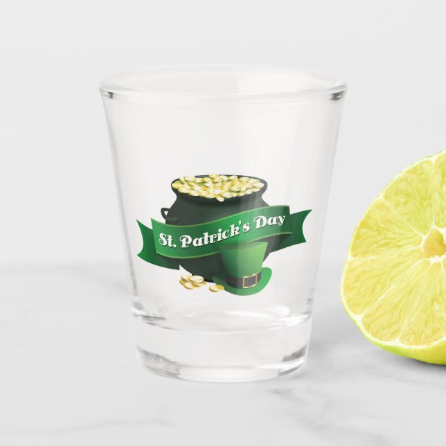 Copo De Shot Feliz Rua, Dia de Patrick (Frente)