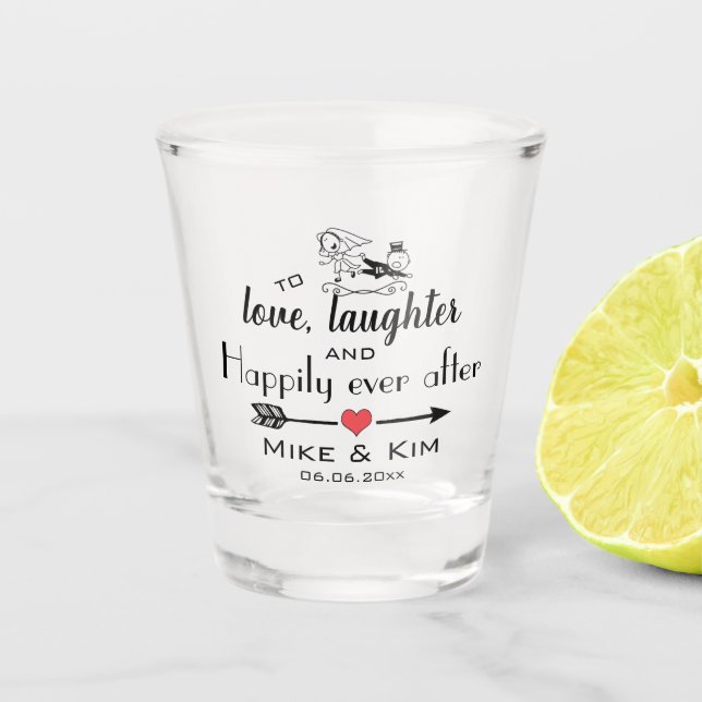 Copo De Shot Feliz sempre em seguida (Frente)
