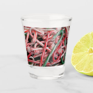 Copo De Shot Feriado de Natal Candy Canes and Peppermints