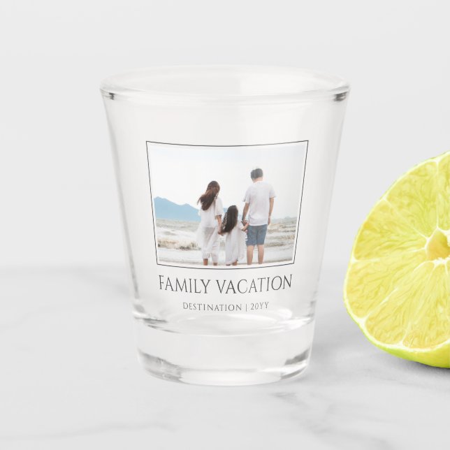 Copo De Shot Férias Familiares Elegantes | Foto Trip da Família (Frente)