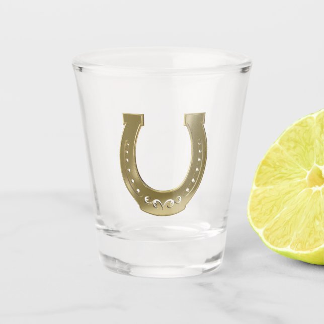 Copo De Shot ferradura ouro (Frente)