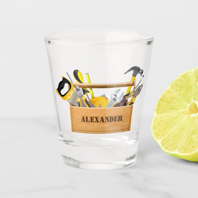Copo De Shot Festa de aniversário de Ferramentas e Gadgets do H (Frente)