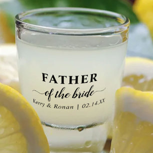 Copo De Shot Festa de Casamento Personalizada para o Pai da Noi
