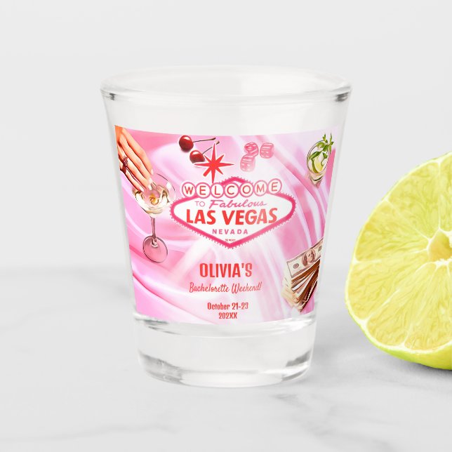 Copo De Shot Festa de Despedida de Solteira em Las Vegas Pôquer (Frente)