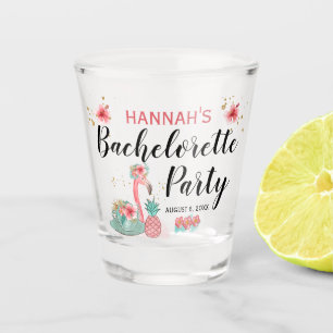 Copo De Shot Festa de Despedida de Solteira Flamingo Brilho Dou