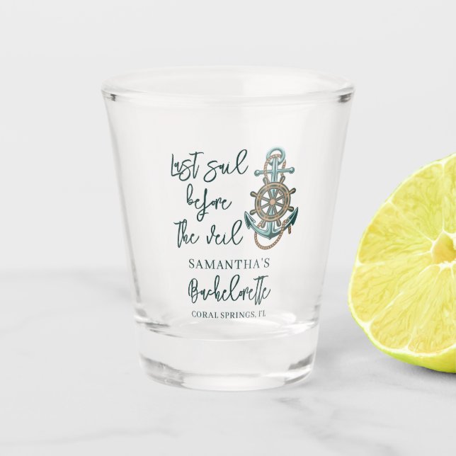 Copo De Shot Festa de Despedida de Solteira Náutica: Última Via (Frente)