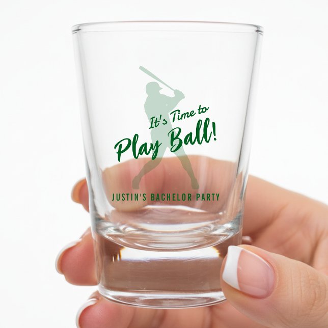Copo De Shot Festa de Despedida de Solteiro de Beisebol É Hora  (Criador carregado)